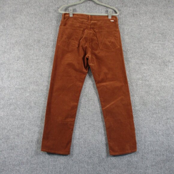 MOTHER Pants - Mother Corduroy TOMCAT ANKLE Pants Women 30 Friar Brown Button Fly Stretch 31x28